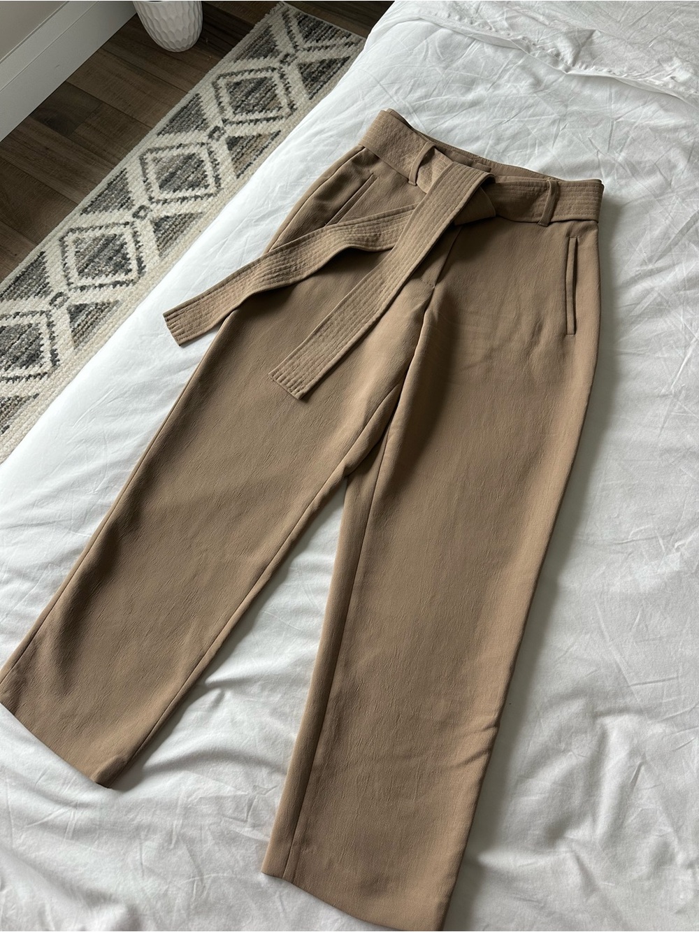 Aritzia: Camel Tie Front Pants